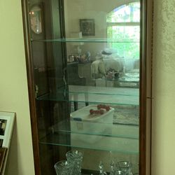 Wood China / Display Cabinet with Glass Shelves 