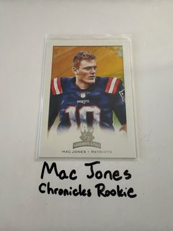 Mac Jones San Francisco 49ers QB Chronicles Rookie Card.