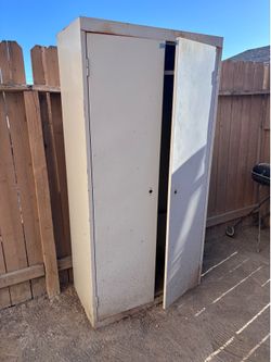 Big Metal Storage Cabinet with shelves