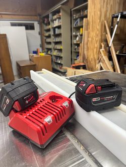 (2) Milwaukee M18 REDLITHIUM XC5.0 “Resistant“ Battery Pair and Charger