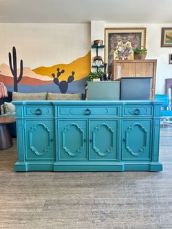 Blue Buffet / Sideboard / Credenza / Entertainment Center / TV Stand!