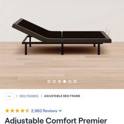 Queen Size Adjustable Bedframe With Remote