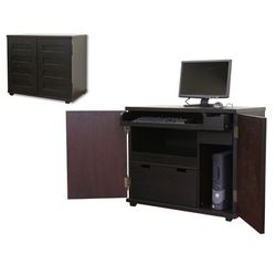 Crate and Barrel Incognito Ebony Compact Office Desk