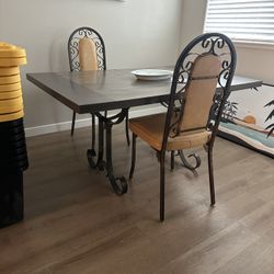 Dining Room Table And Two Chairs 