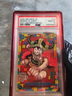One Piece Monkey D. Luffy PSA 10 Gem Mint Card