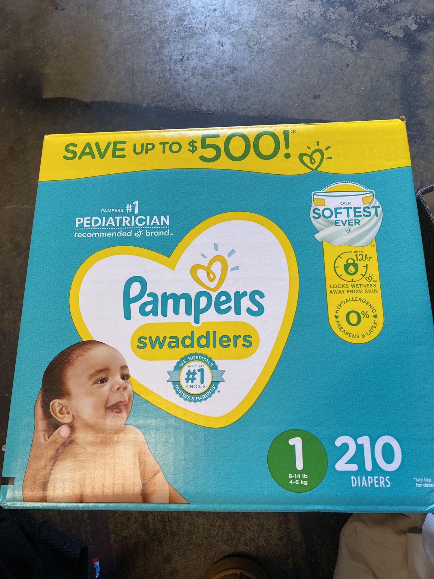 Size 1 210 Count(179 Left) Pampers