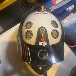 Helmet  Uncut Archi-Enduro Black And White URGE Bike