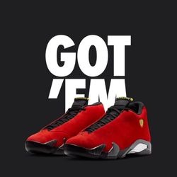 Air Jordan’s Retro 14 Ferrari Size 13 Men’s $325