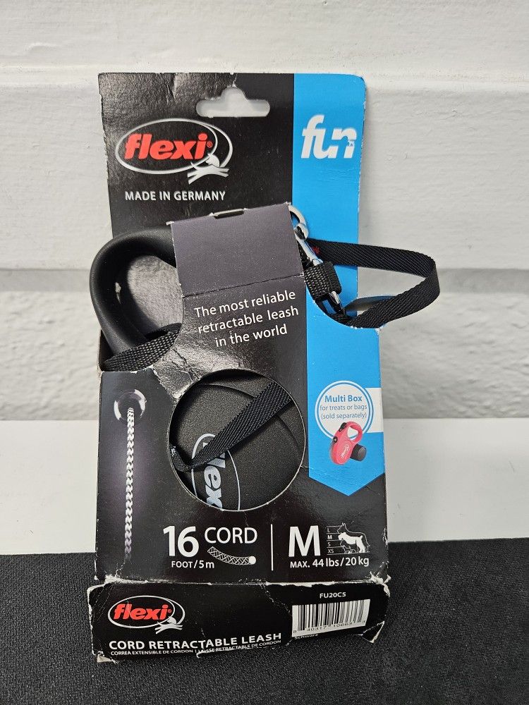 Flexi Fun Retractable Dog Leash - Black (10-16 ft)