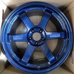VOLK RACING  TE37SL  18x9.5 +22 18x10.5 +15 mag blue 5x114.3  NEW