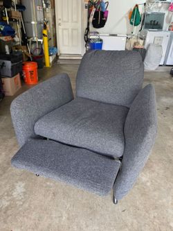 Gray Fabric Recliner Chair