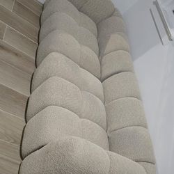 kevinplus 86.5'' Boucle Sectional Sofa Couch 