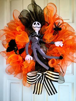Jack Skellington Halloween Wreath