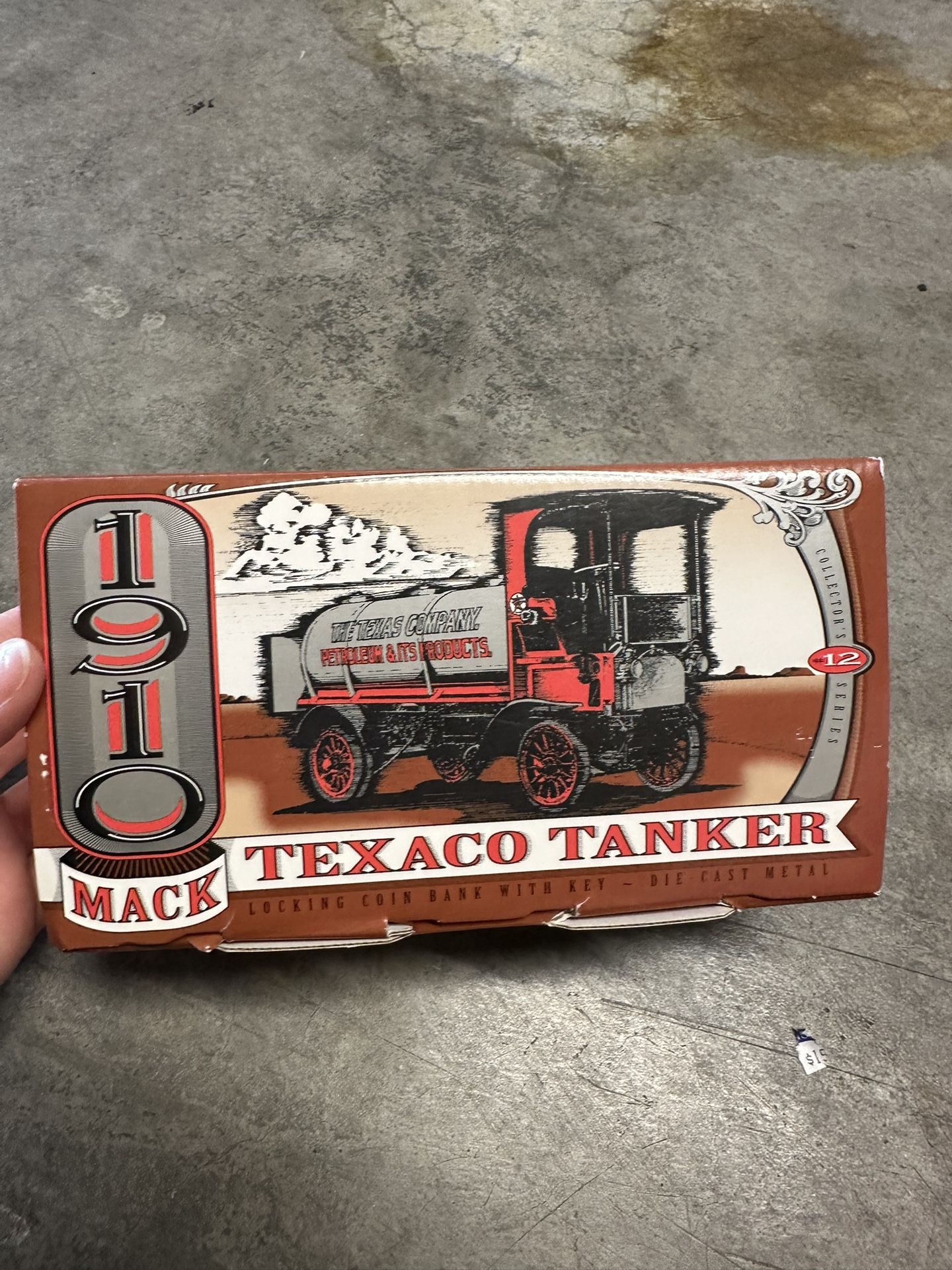 New! Collectible 1910 Max Texaco Tanker coin bank