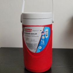 COLEMAN 1/2 Gallon Red & White Beverage Cooler