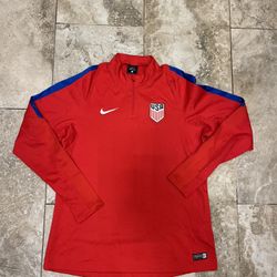 Nike DRI Fit Women's USA SOCCER 1/4 Zip Pullover Jacket 742420-657 Size Large 