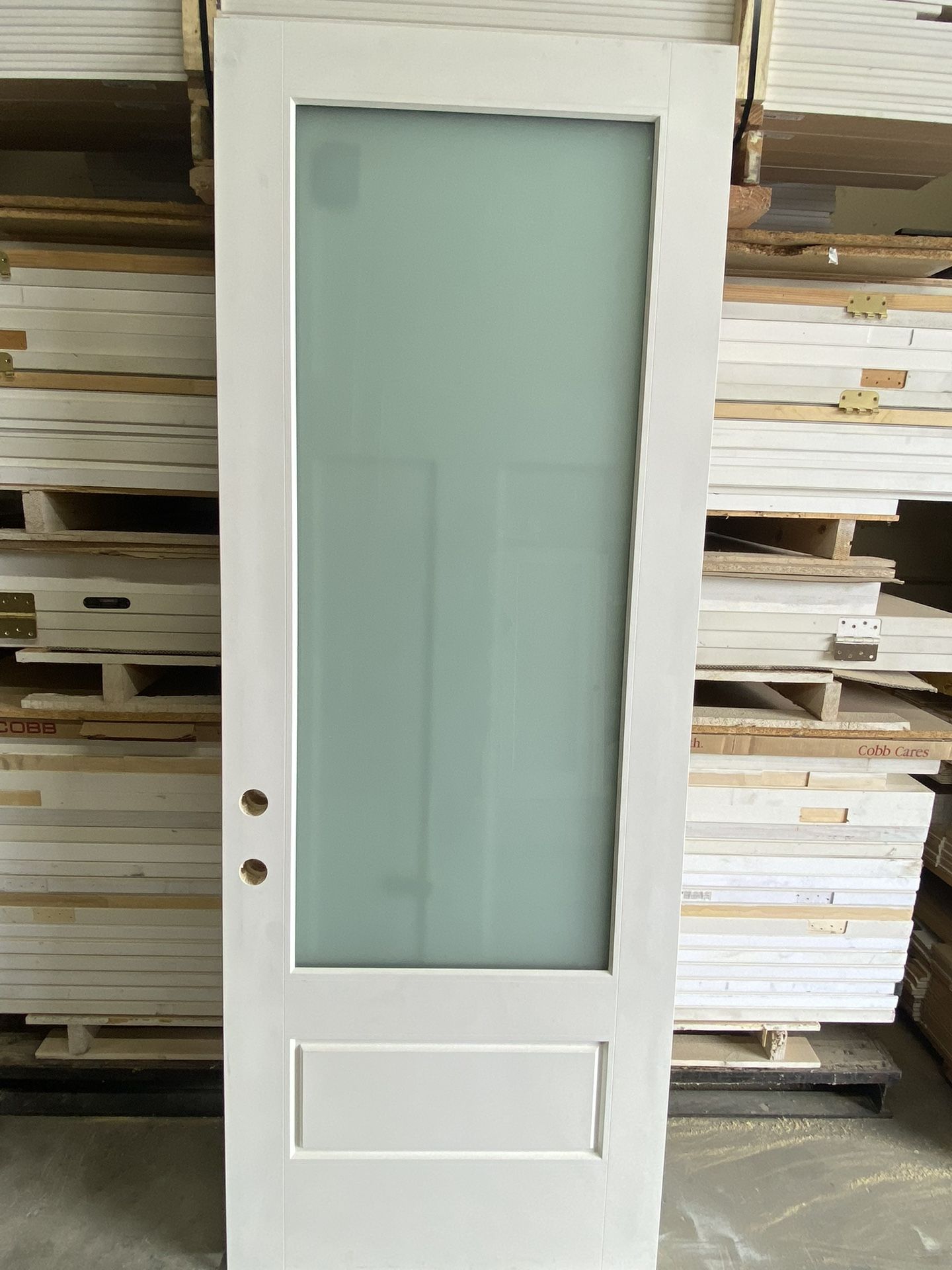 3/4  Laminated Glass Exterior Front Door/ Puerta Exterior De Enfrente Vidrio Laminado
