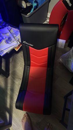 X Rocker Floor Gaming Chair Black Red
