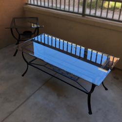 2-Piece Glass Table Set (Clean & Shiny)
