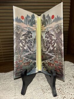 Vintage 1980s silk wallet new in pkg Korea 7.5” w/plastic shopping bag Hong Kong