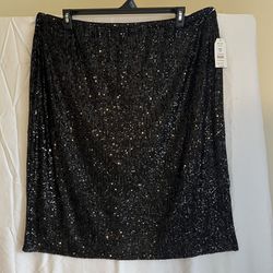 Black Sequins Skirt