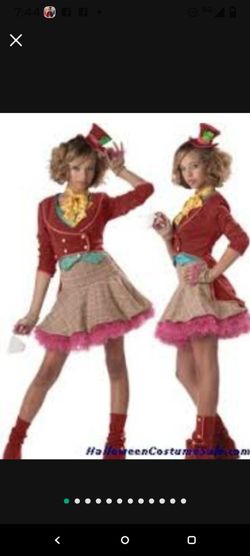 New Disney Junior's Cute Mad Hatter Halloween Costume Dress