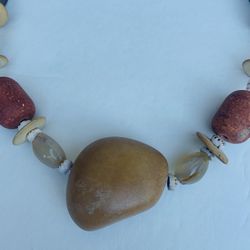 Vintage Artisan Shades Of Natural Necklace 