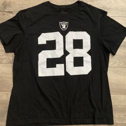 Raiders Nike T-Shirt Youth XL Josh Jacob’s Jersey Tee Black #28 NFL licensed