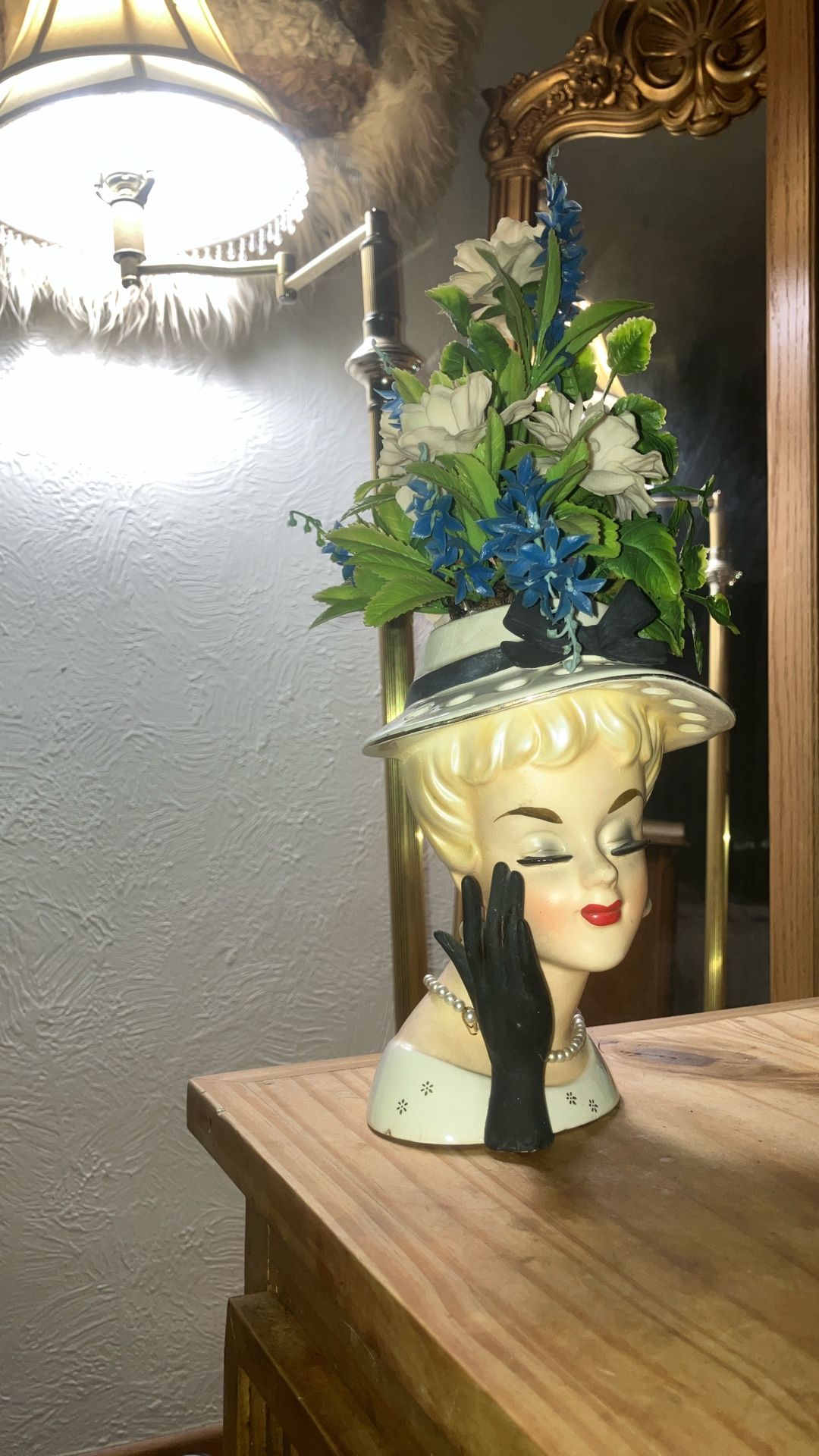 Vintage Lady Head Vase 