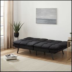 Almost New Suede Black Futon 