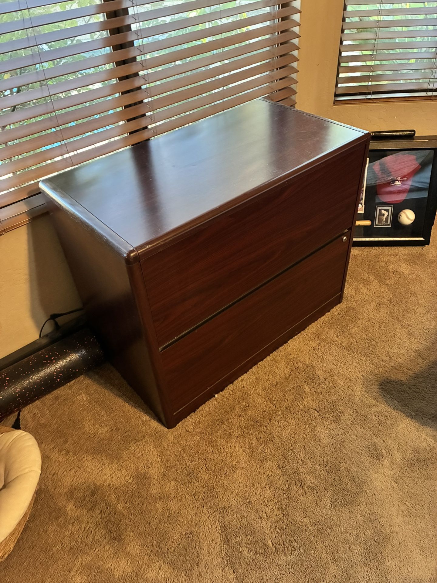Mahogany Two Drawer File Cabinet