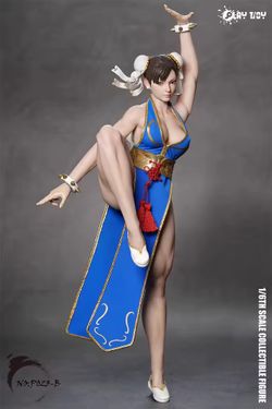 Play Toy - 1/6 P023B Fighting Goddess Chun-Li 2.0 Blue Cheongsam Version Action Figure