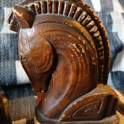 Vintage Trogin Horse Book Ends