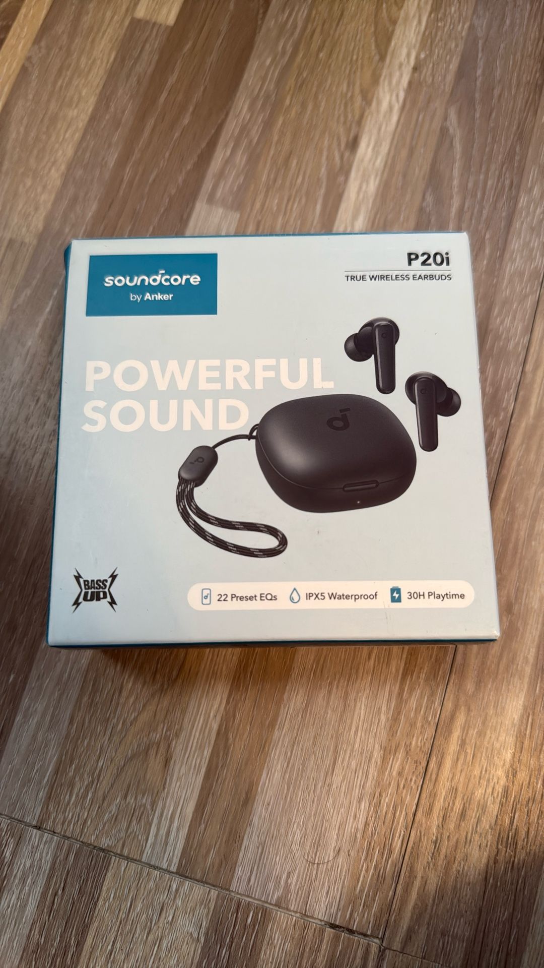 True wireless earbuds by sound core