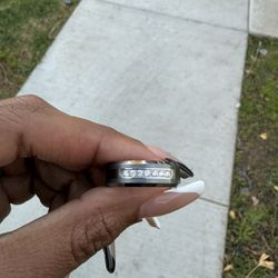  Silver Stainless Steel Wedding Band