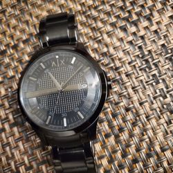 Armani Exchange Watch Black Stainless Steel Band