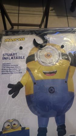 Minions Stuart Inflatable Costume - ADULT One Size Fits All