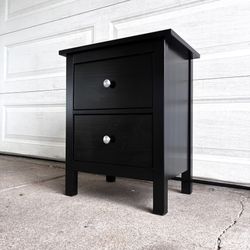 HUGE Solid Wood HEMNES Nightstand, Black-Brown Finish
