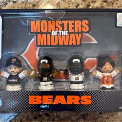 Chicago Bears Little People Collector Figure Set Monster Of The Midway Series 1