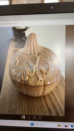 Longaberger Swirl Glass Covered Dish
