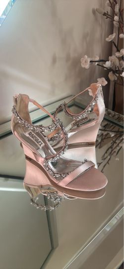 Badgley Mischka Embellished Wedge Sandals