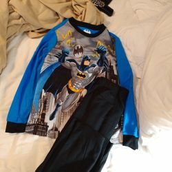 Batman Boys Pajamas Size 10-12