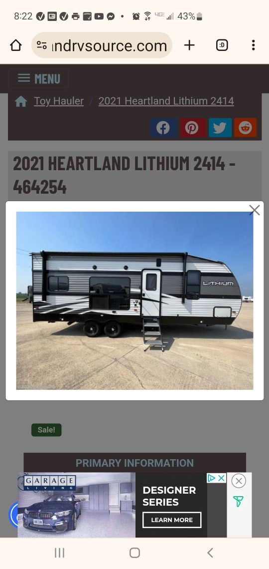 2021 Heartland Lithium 3116