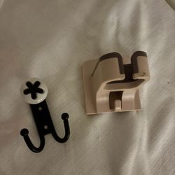 Hair Dryer Holder And Decorative Hook Each $1 