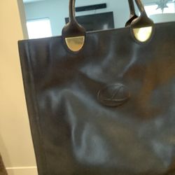 Lederer Black Leather Office Briefcase/totebag