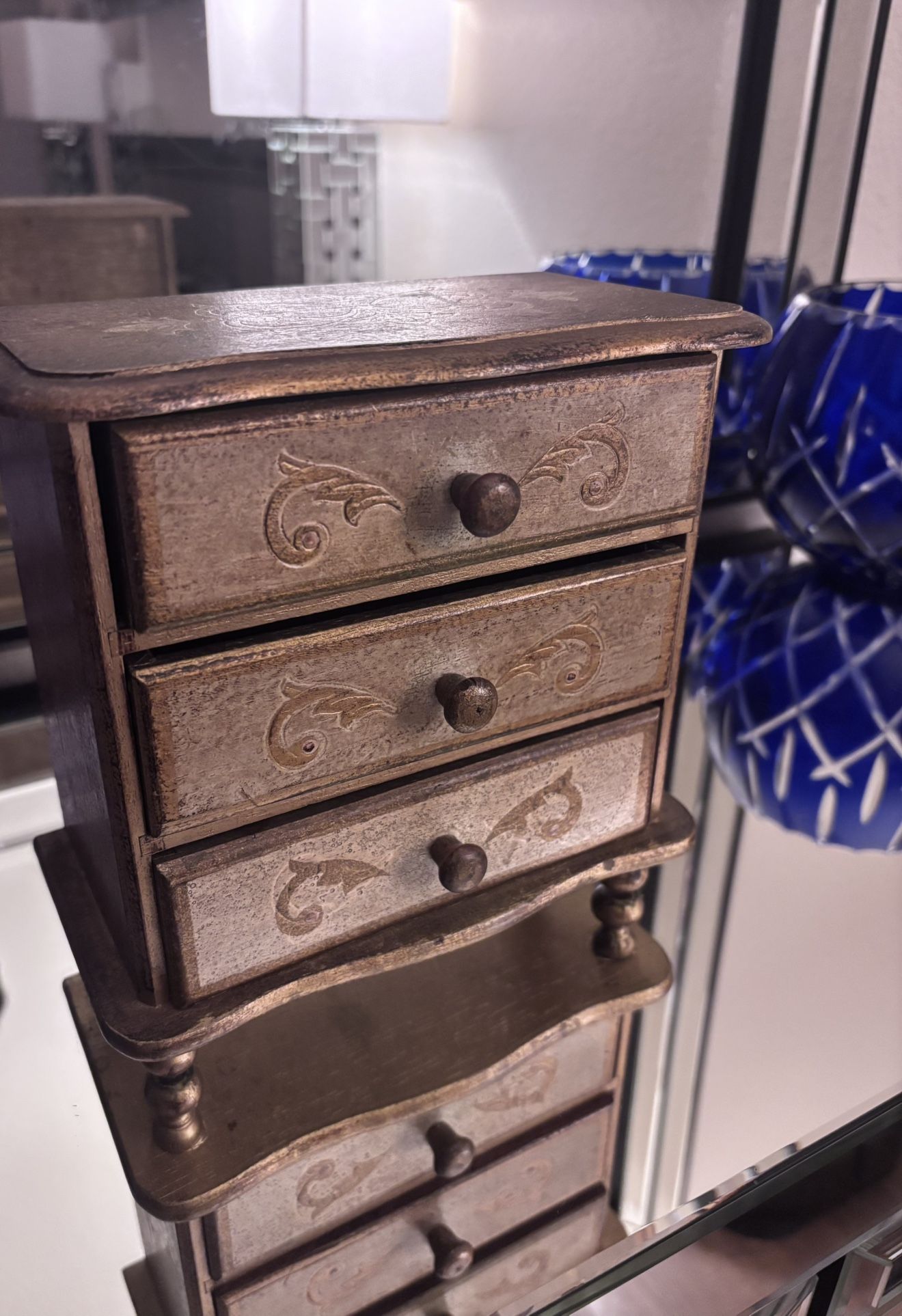 Small Vintage Italian Florentine Music/Jewelry Box