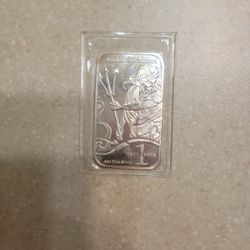Trident 1 Oz 999 Silver Bar. Sealed 