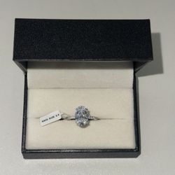 4.0Ct Oval Cut Engagement Ring Sterling Silver
