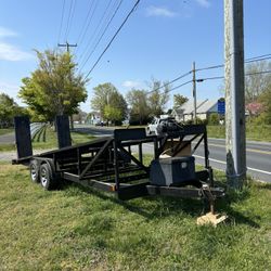 Dual Axle Trailer 12500# Wench. 