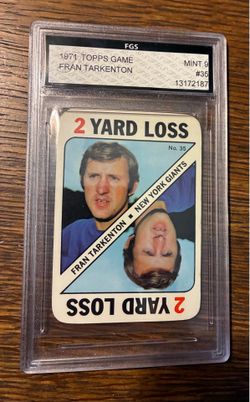 1971 HOF Fran Tarkenton Football Card Mint 9